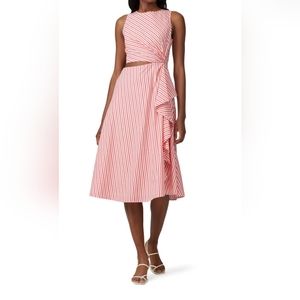 NWT J. CREW COLLECTION Samara striped cutout cotton dress 8